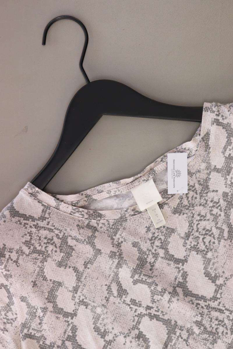 H&M Shirt Gr. S mit Tierdruck Kurzarm creme aus Baumwolle - Image 3