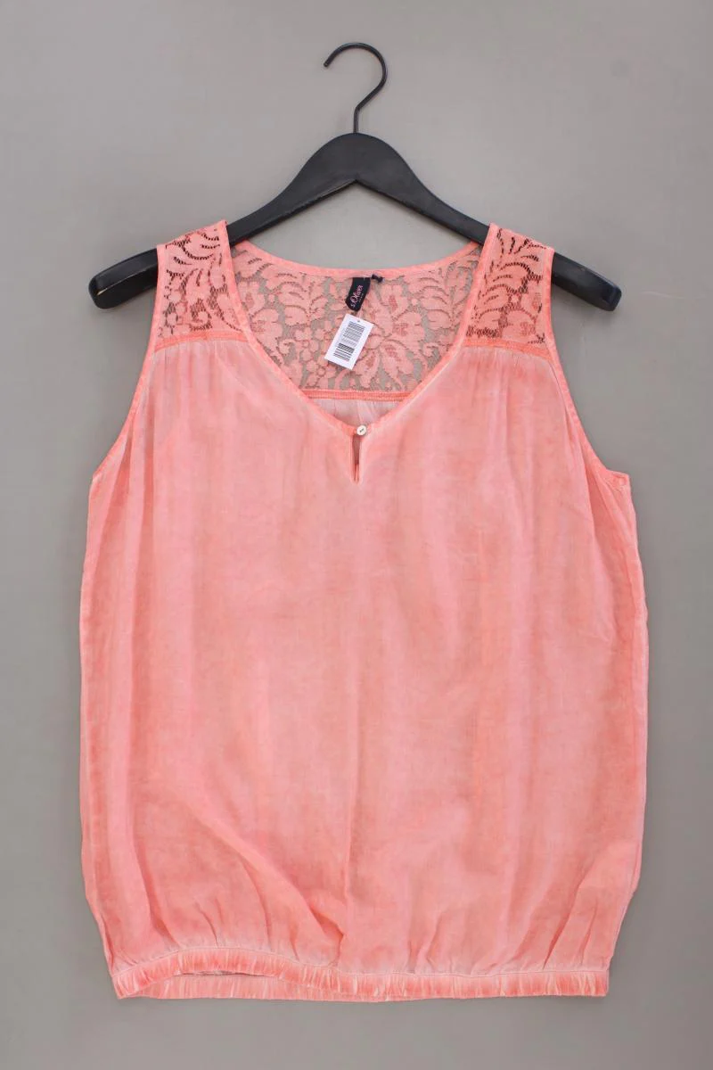 s.Oliver Ärmellose Bluse Gr. M neuwertig orange aus Viskose