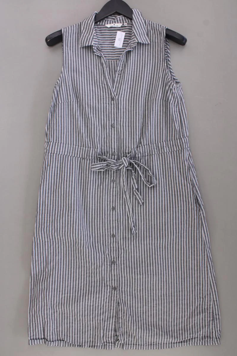 Tom Tailor Polokleid Gr. 40 gestreift Ärmellos grau