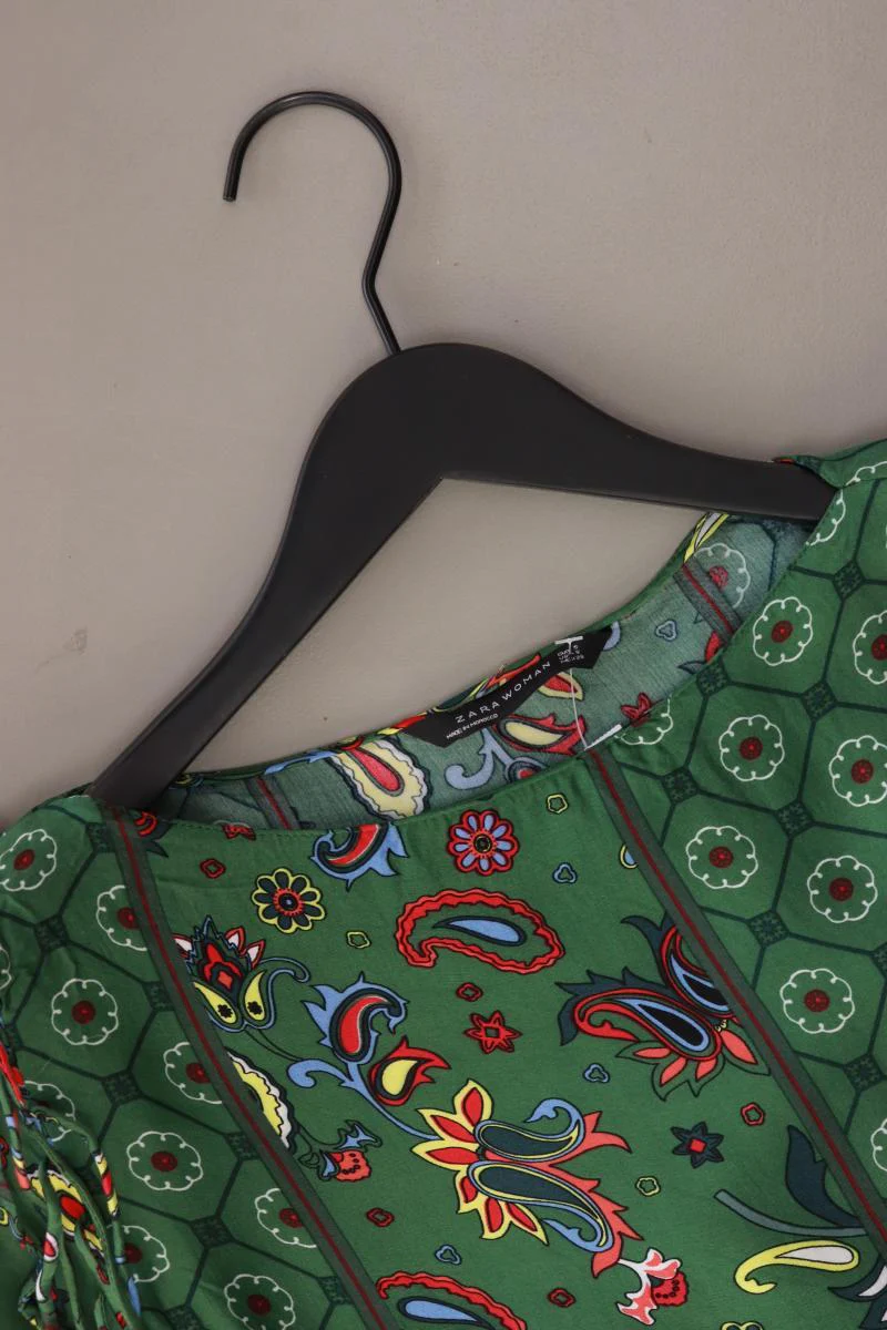 Zara Langarmbluse Gr. S mit Paisleymuster grün aus Polyester - Image 3
