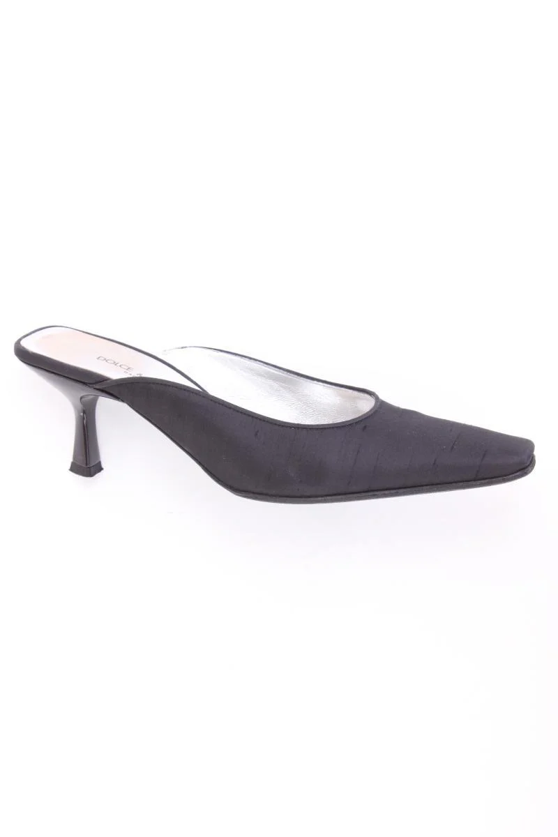 Dolce & Gabbana Shantung Sandaletten Gr. 38 schwarz