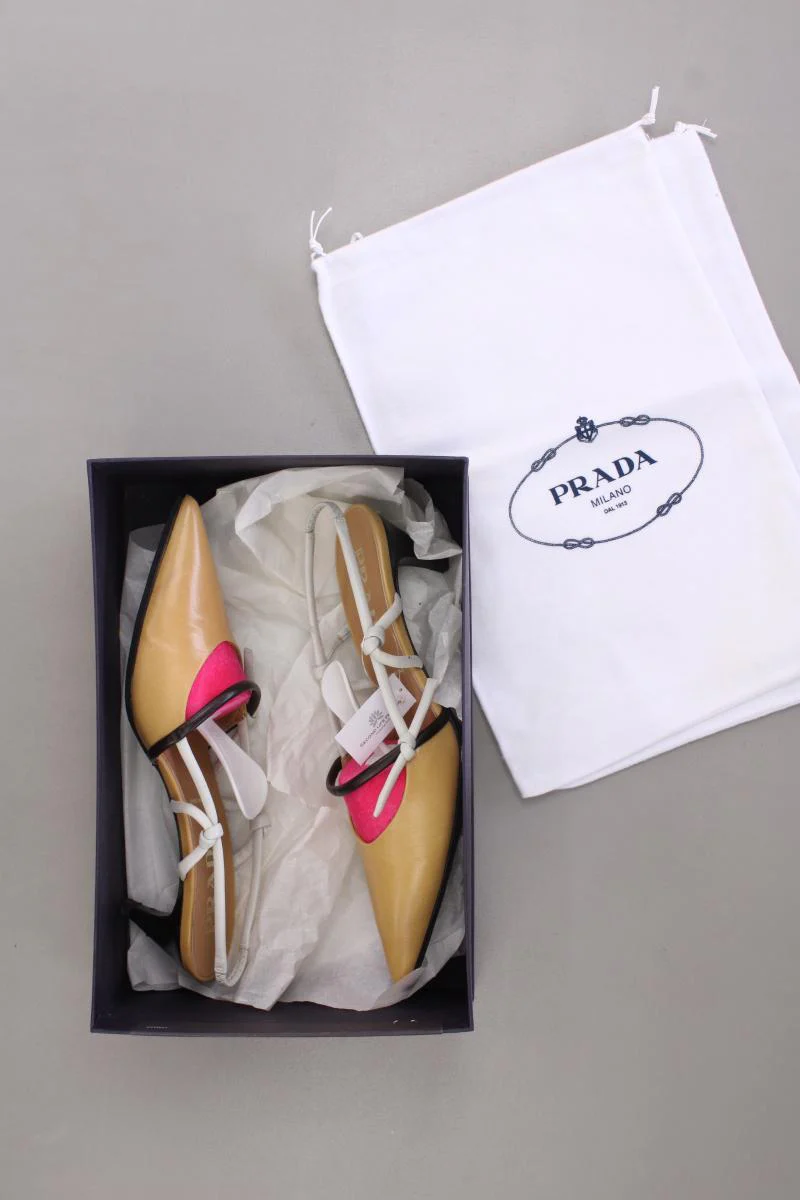 Prada Sandaletten Calzatura Donna Capretto Nappa Gr. 38 braun aus Leder - Image 5