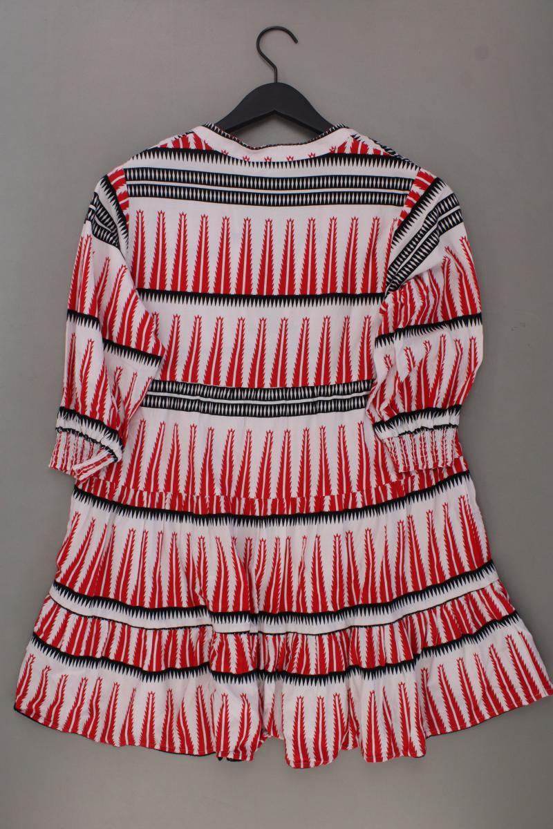 Only Midikleid Gr. 38 geometrisches Muster 3/4 Ärmel rot aus Baumwolle - Image 3