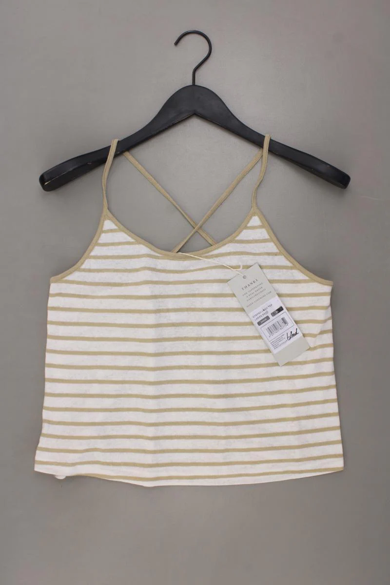 bleed Spaghetti-Top Gr. XL gestreift neu mit Etikett braun aus Baumwolle