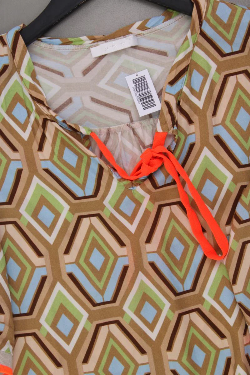 Made in Italy Bluse Gr. OneSize geometrisches Muster 3/4 Ärmel mehrfarbig - Image 2