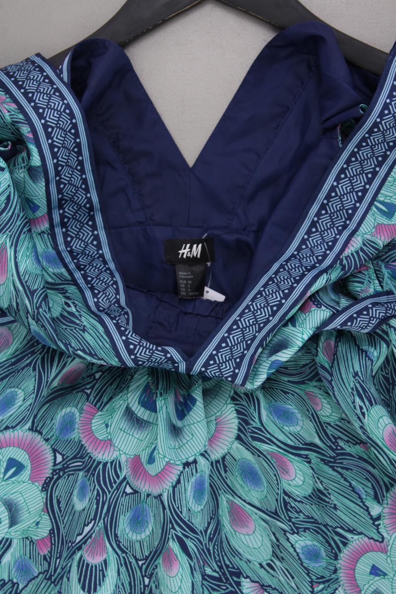 H&M Sommerkleid Gr. 36 mit Gürtel Träger blau aus Polyester - Image 2