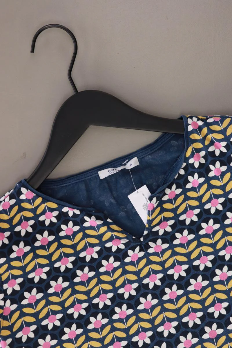 edc by Esprit Printshirt Gr. M mit Blumenmuster Langarm blau aus Baumwolle - Image 3