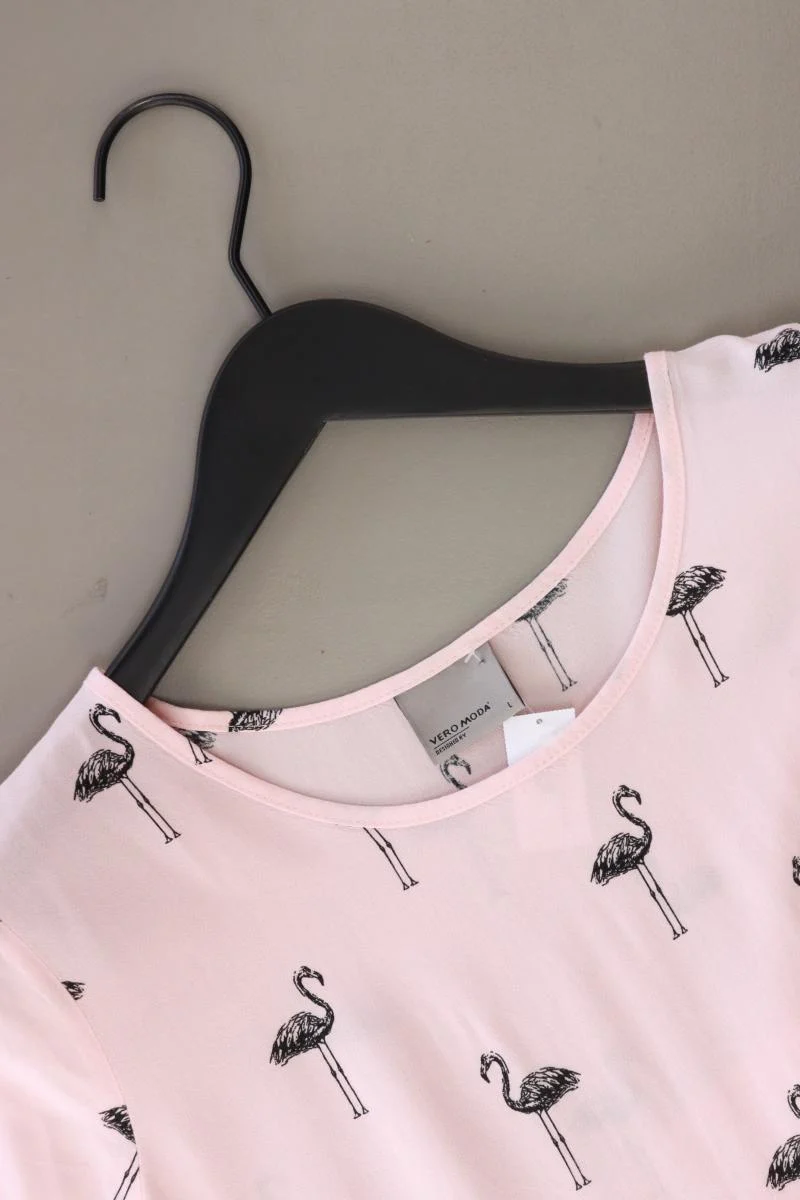Vero Moda Bluse mit Flamingomuster Gr. L rosa aus Viskose - Image 3
