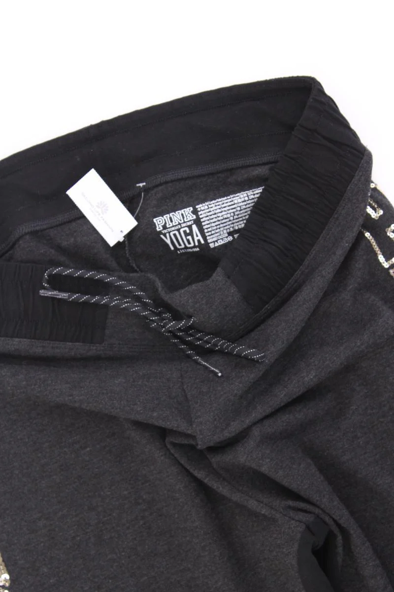 Victoria's Secret Jogginghose Gr. L mit Pailletten grau aus Baumwolle - Image 2