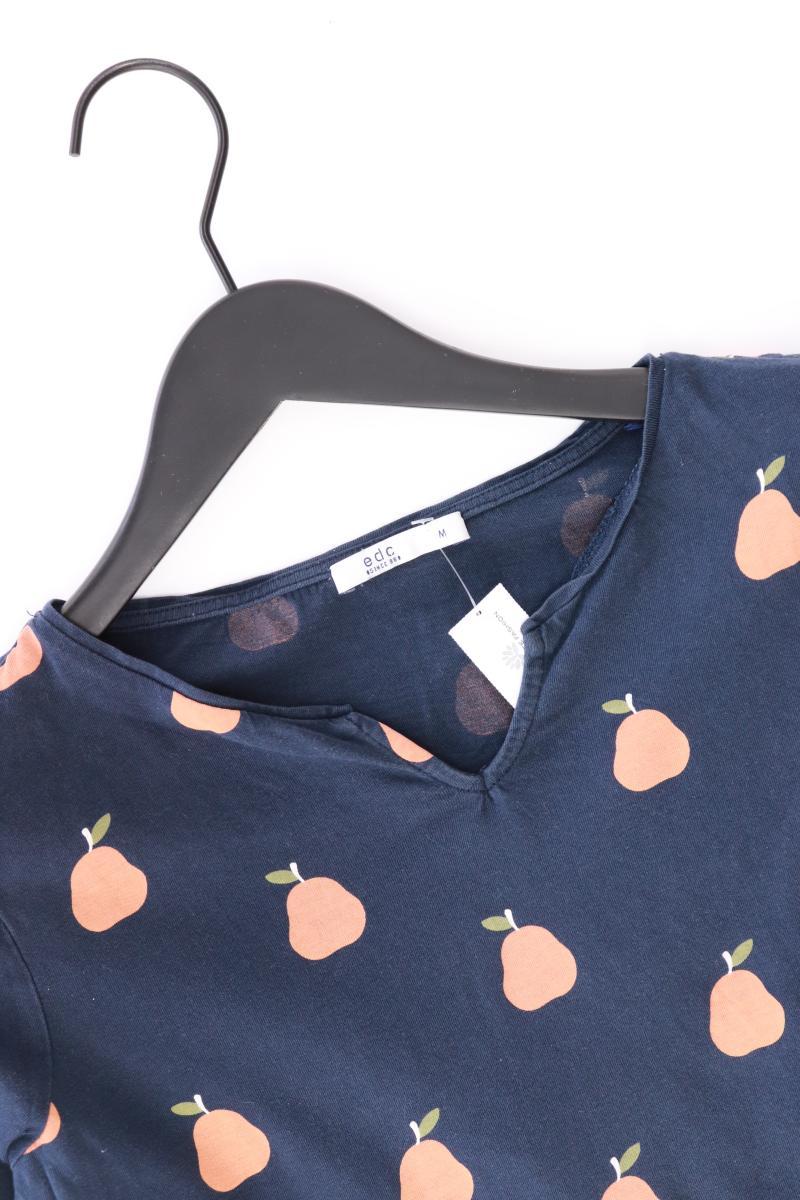 edc by Esprit Shirt mit Birnenmuster Gr. M Langarm blau aus Baumwolle - Image 3