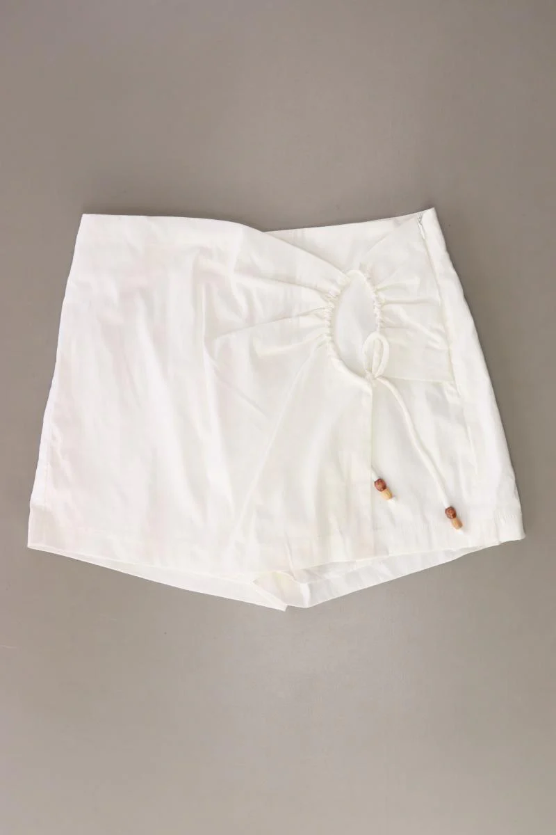 Bershka Skort Gr. M weiß aus Baumwolle