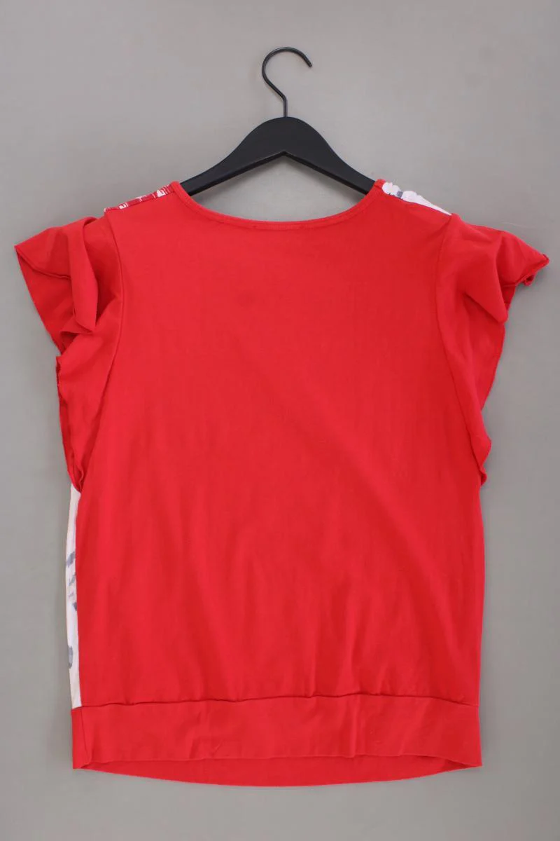 Adagio Printshirt Gr. 42 mit Blumenmuster Kurzarm rot aus Viskose - Image 3