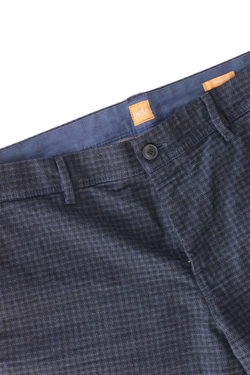 BOSS by Hugo Boss Chinohose für Herren Gr. 52 kariert blau aus Baumwolle - Image 3