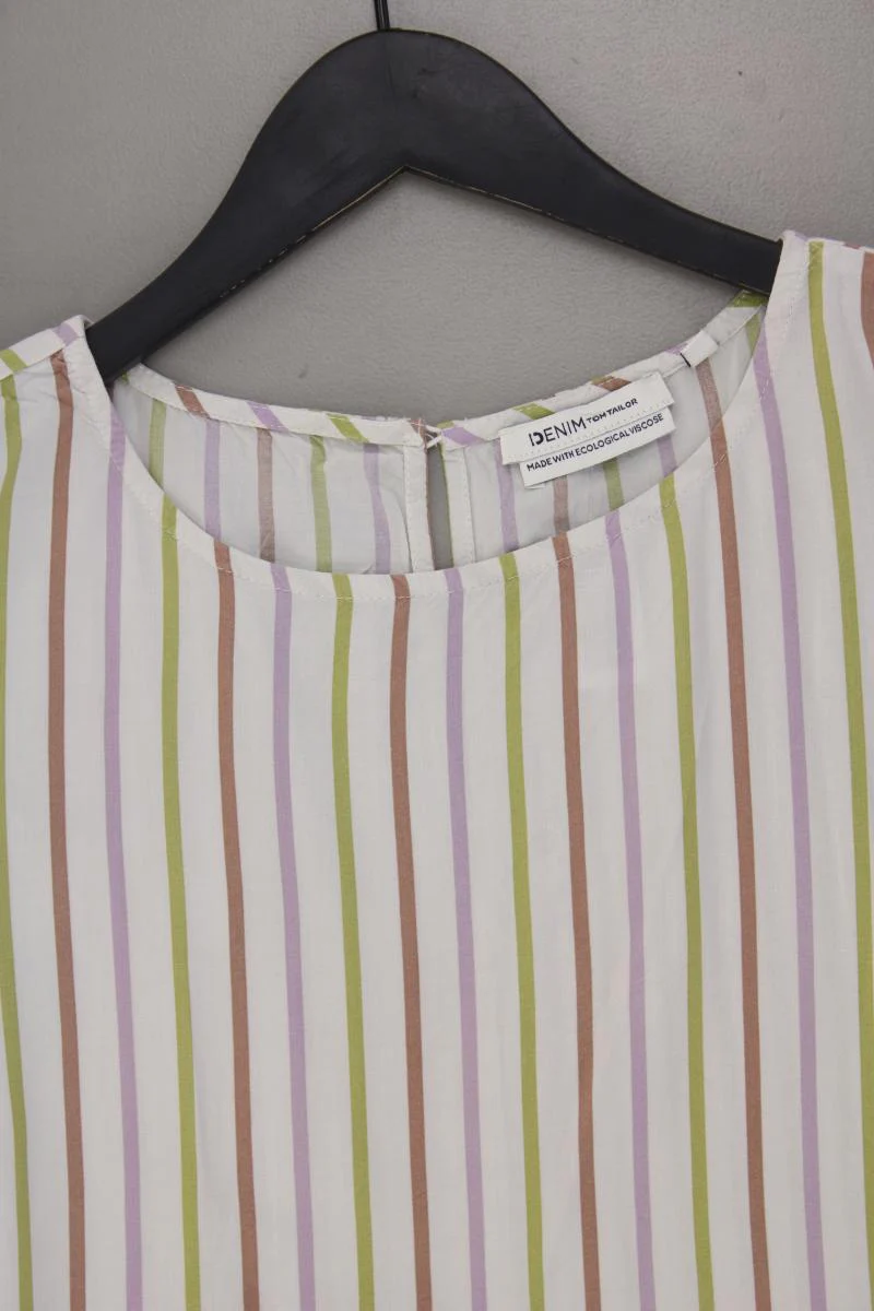 Tom Tailor Ärmellose Bluse Gr. M gestreift mehrfarbig aus Viskose - Image 2