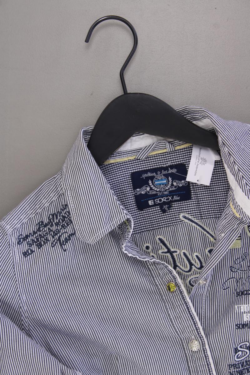 Soccx Karobluse Gr. 36 kariert Langarm blau aus Baumwolle - Image 2