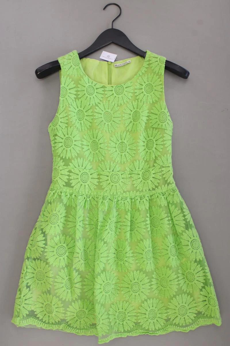 Brave Soul Midikleid Gr. XS Ärmellos grün aus Polyester