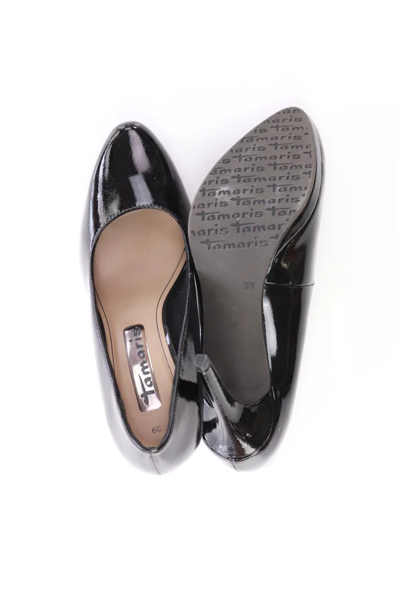 Tamaris Pumps Gr. 39 schwarz aus Leder - Image 4