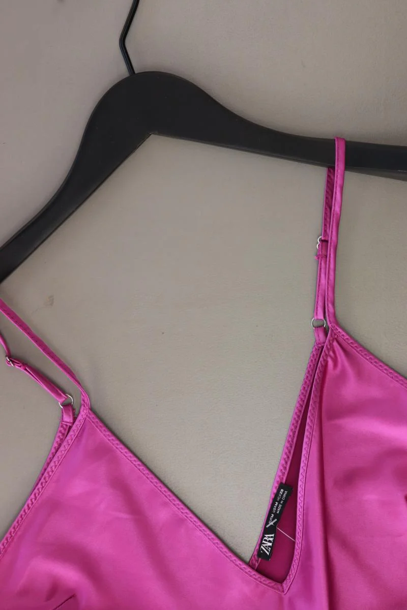 Zara Spaghetti-Top Gr. M lila aus Polyester - Image 3