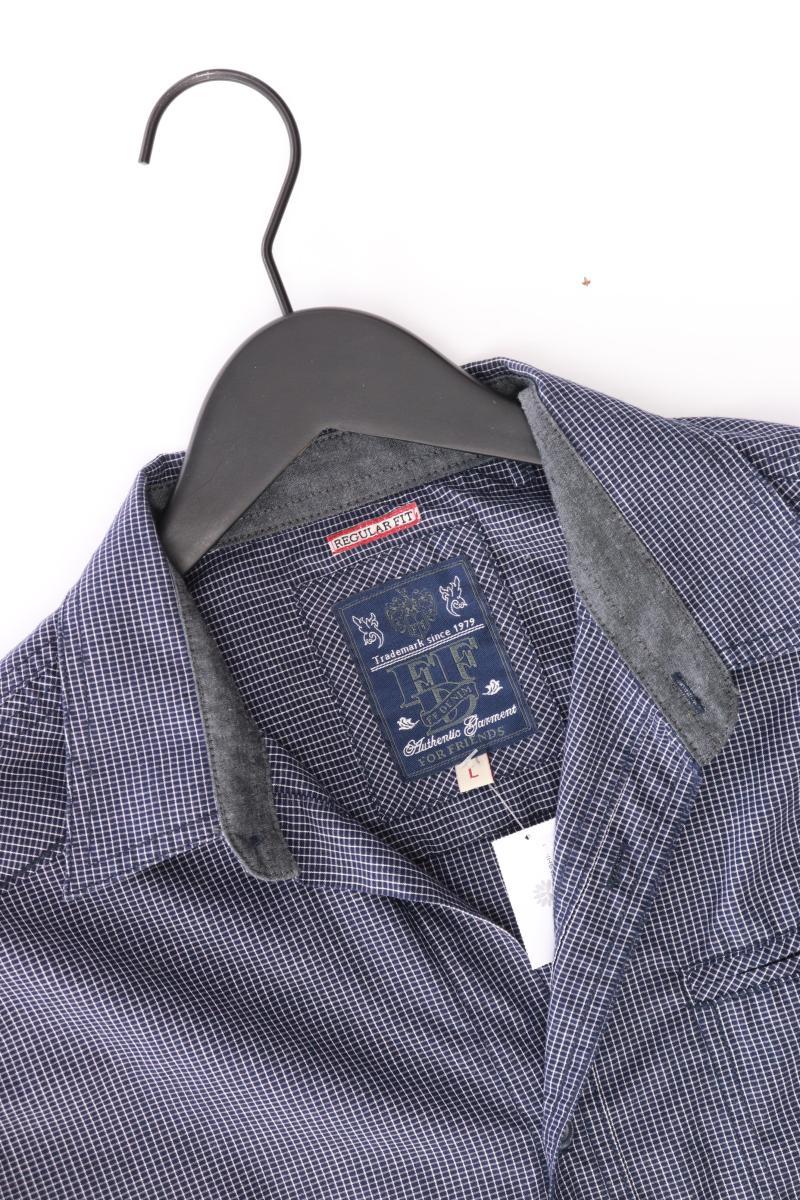 FF Denim Karohemd für Herren Gr. L kariert Langarm blau aus Baumwolle - Image 3