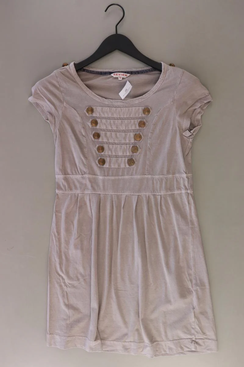 Review Kurzarmkleid Gr. M grau aus Baumwolle