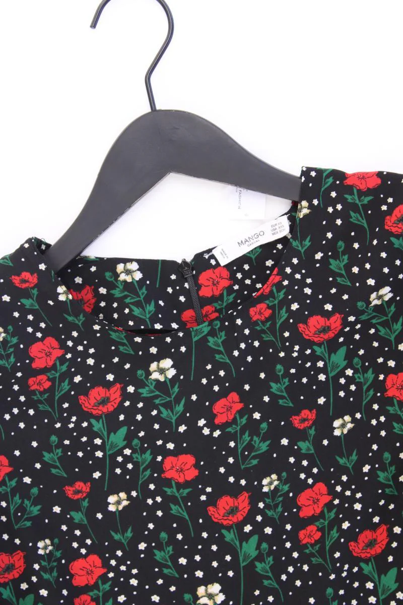 Mango Kleid mit eingenähter Shorts Gr. XS mit Blumenmuster 3/4 Ärmel rot - Image 2