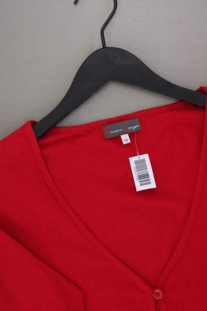 Vivien Caron Strickjacke Gr. Kurzgröße 19 3/4 Ärmel rot aus Viskose - Image 2