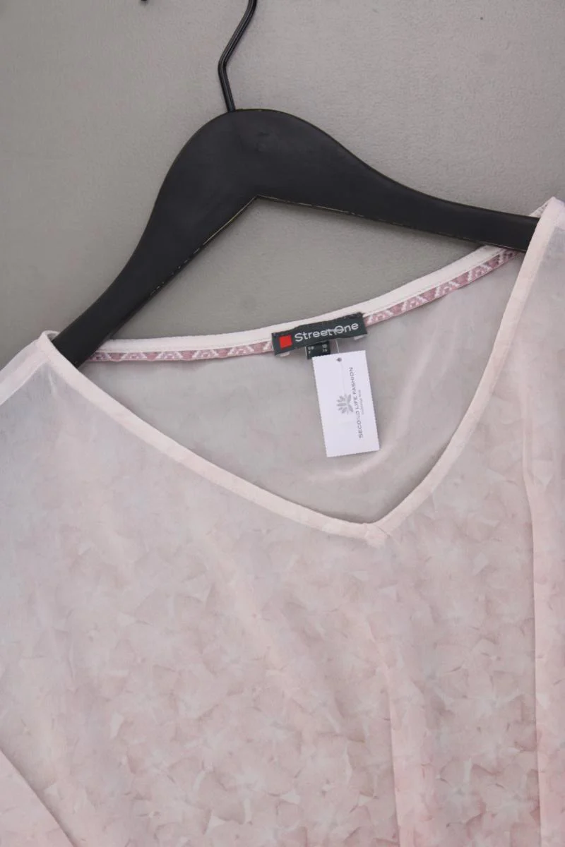 Street One Kurzarmbluse Gr. 36 mit Blumenmuster rosa aus Polyester - Image 2