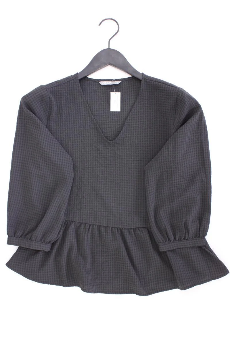 Only Classic Bluse Gr. S 3/4 Ärmel grau aus Polyester