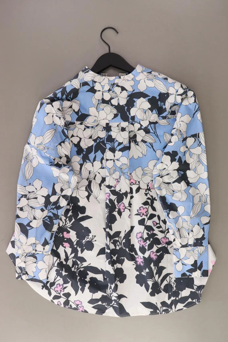 MAERZ München Langarmbluse Gr. 38 mit Blumenmuster neuwertig blau aus Baumwolle - Image 2