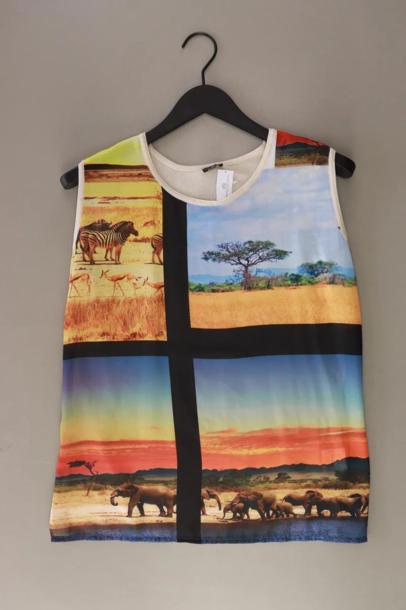 VA Milano Ärmellose Bluse Gr. 42 creme aus Viskose