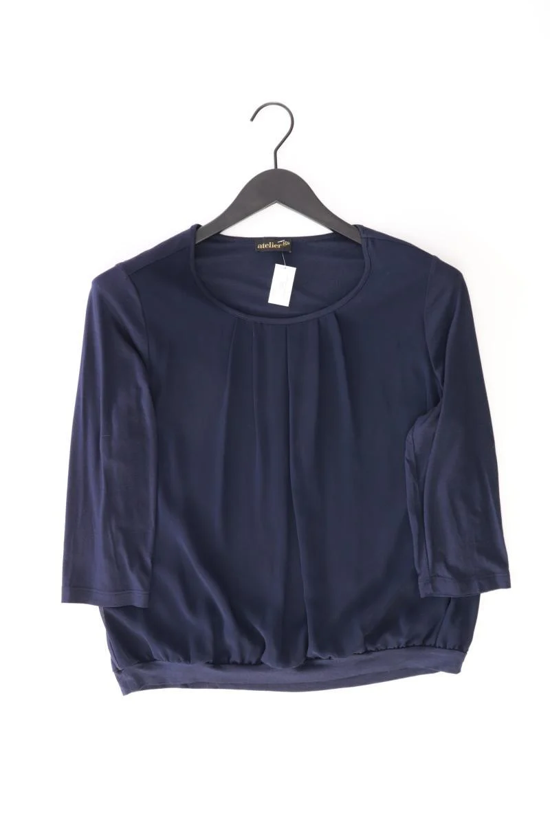 Atelier GS Chiffonbluse Gr. M 3/4 Ärmel blau