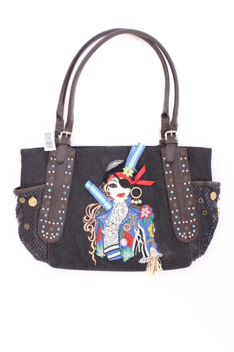 Tosca Blu Henkeltasche neuwertig grau aus Baumwolle - Image 2