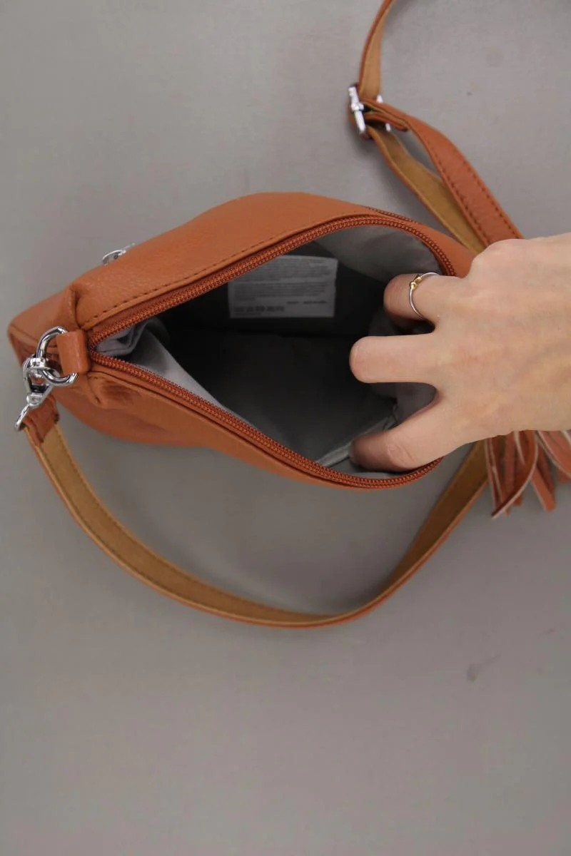 Umhängetasche neuwertig braun aus Kunstleder - Image 3
