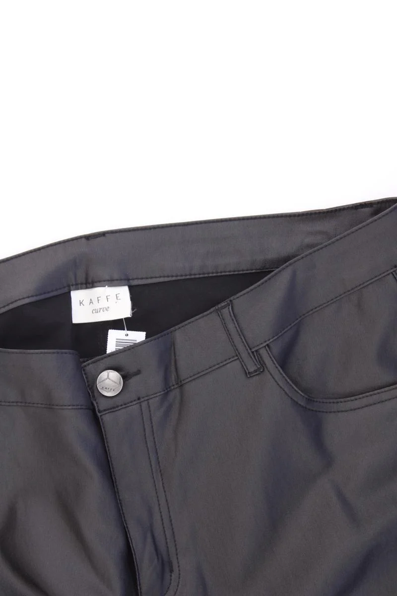 Kaffe Kunstlederhose Gr. 48 schwarz aus Viskose - Image 2