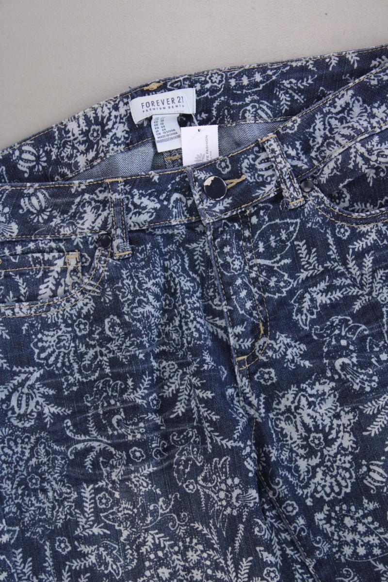 forever 21 Skinny Jeans Gr. W27 mit Blumenmuster blau aus Baumwolle - Image 2