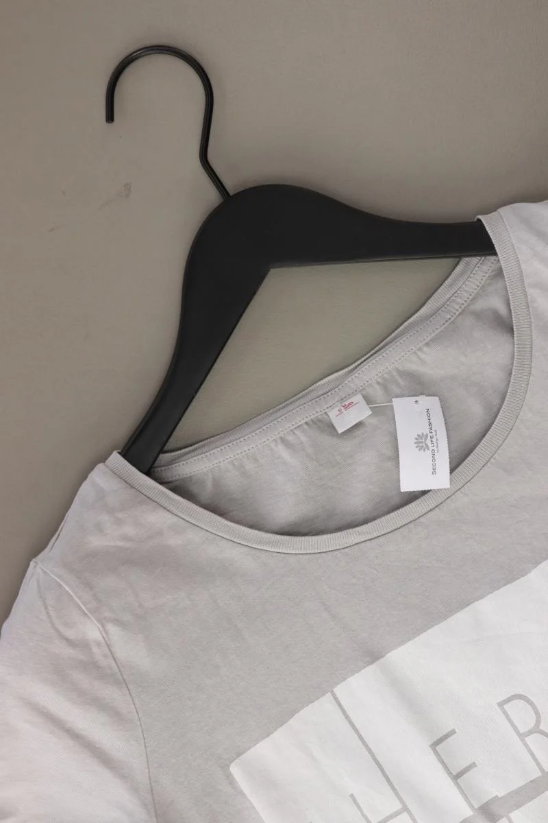 s.Oliver Printshirt Gr. 40 Kurzarm grau aus Baumwolle - Image 3