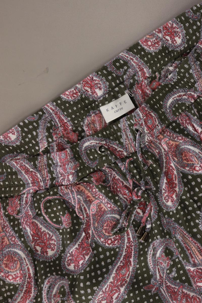 Kaffe Stoffhose Gr. 52 mit Paisleymuster olivgrün aus Viskose - Image 3