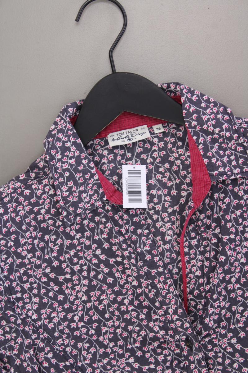 Tom Tailor (Denim) Kurzarmbluse Gr. 38 mit Blumenmuster lila aus Baumwolle - Image 2
