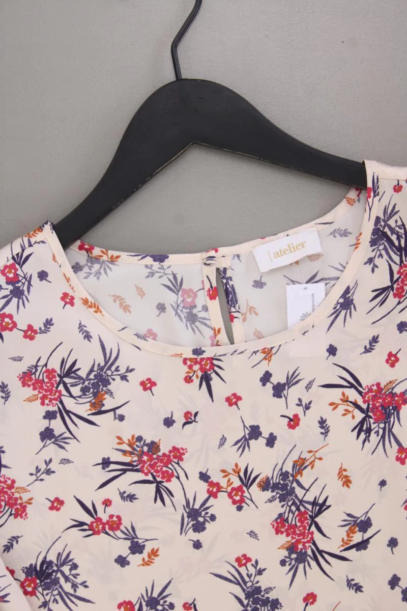 atelier Classic Bluse Gr. Kurzgröße 20 mit Blumenmuster 3/4 Ärmel creme - Image 2