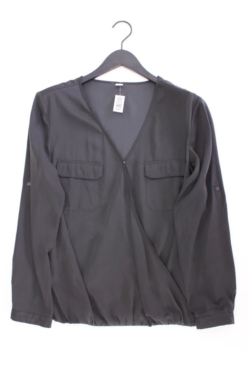s.Oliver Langarmbluse Gr. 42 grau aus Polyester