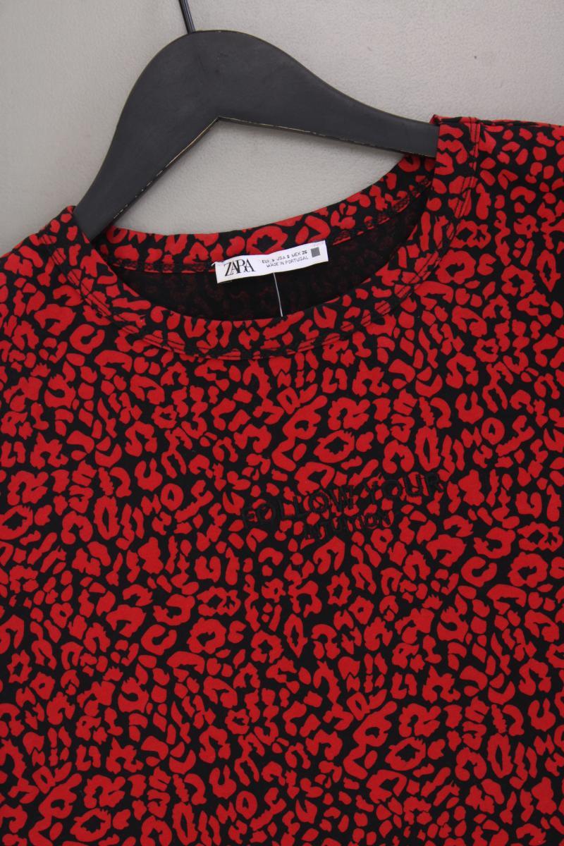 Zara Printshirt Gr. S Kurzarm rot - Image 2