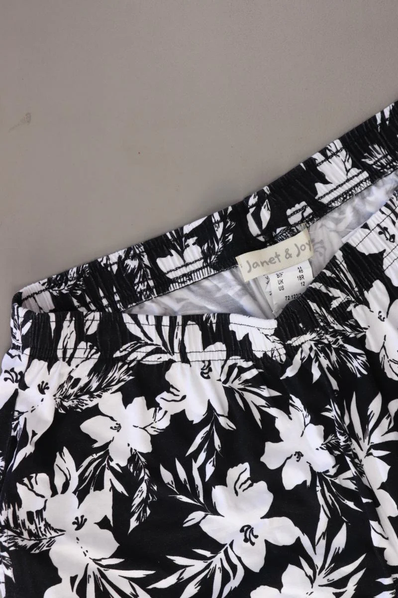 Janet & Joyce Shorts Gr. 44 mit Blumenmuster schwarz aus Viskose - Image 3