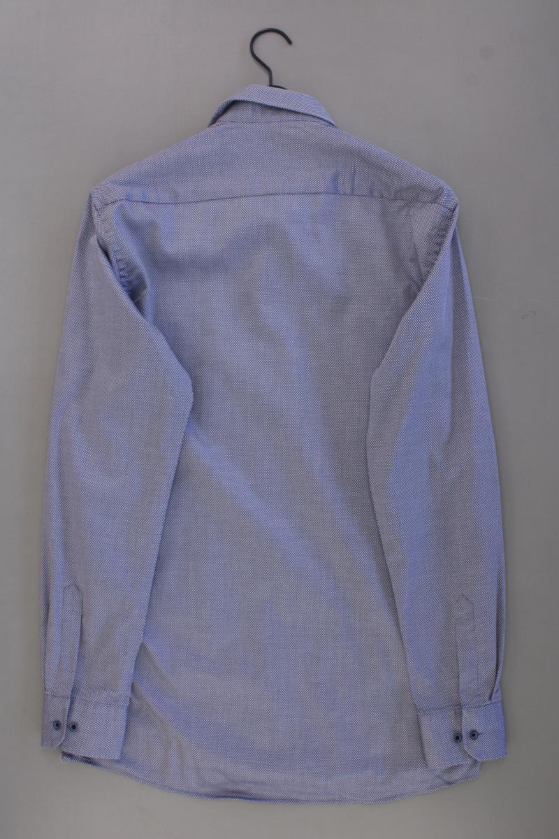 Eterna Langarmhemd für Herren Gr. Hemdgröße 40 neuwertig blau aus Baumwolle - Image 3
