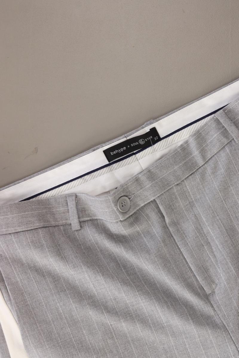 behype Stoffhose Gr. W32 gestreift grau aus Polyester - Image 3