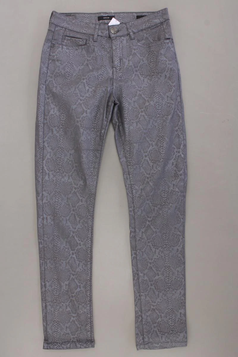 Opus Five-Pocket-Hose Gr. 36 mit Tierdruck Modell Emily grau aus Baumwolle