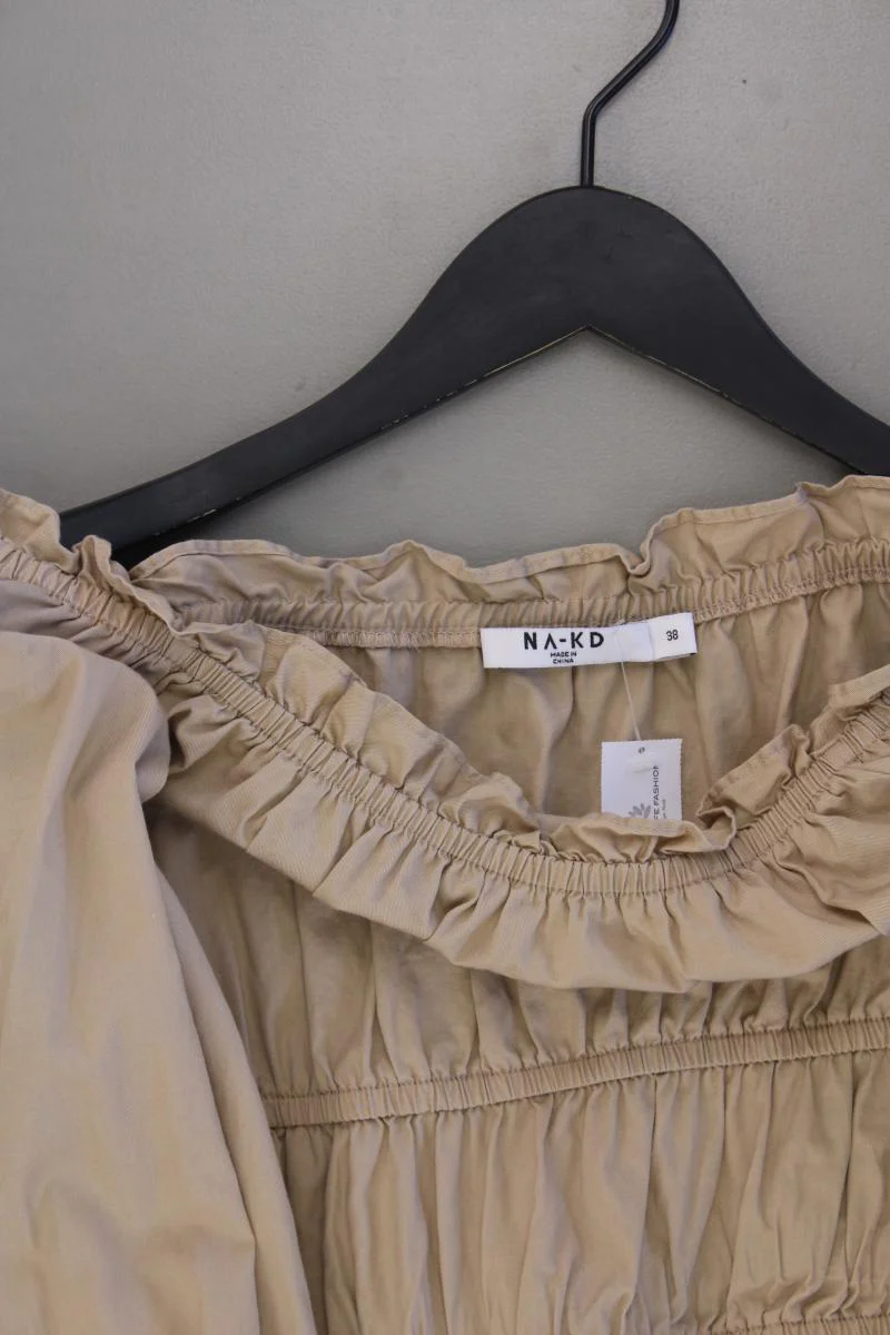NA-KD Off Shoulder Recycle Ruched Blouse  Gr. 38 Langarm mit Carmen-Ausschnitt - Image 2