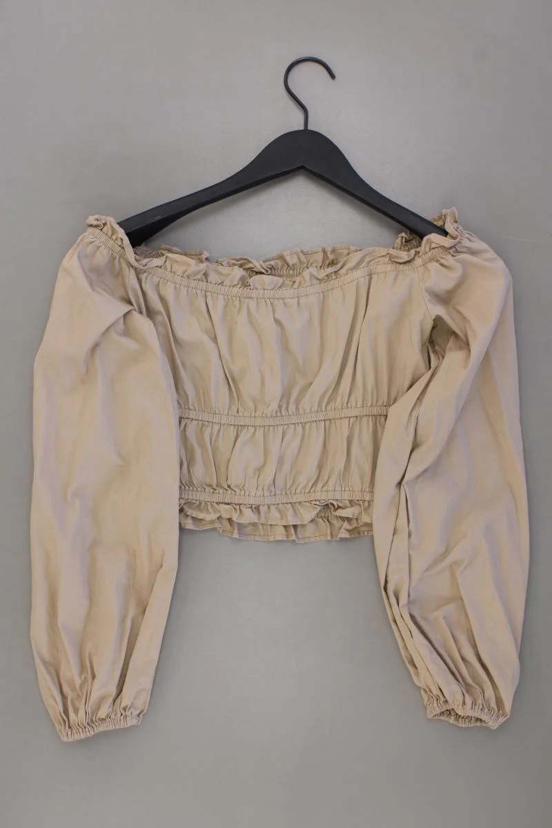 NA-KD Off Shoulder Recycle Ruched Blouse  Gr. 38 Langarm mit Carmen-Ausschnitt - Image 3