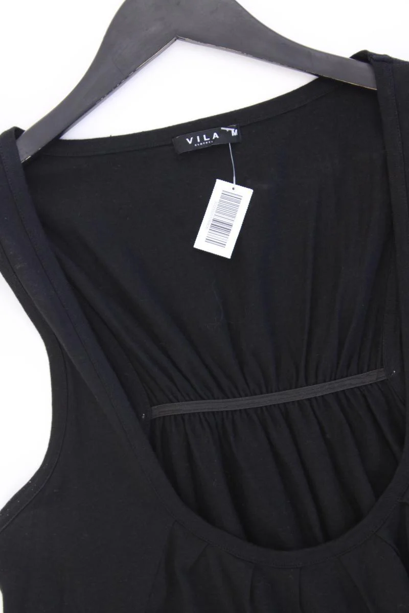 Vila Trägerkleid Gr. M Ärmellos schwarz aus Baumwolle - Image 2