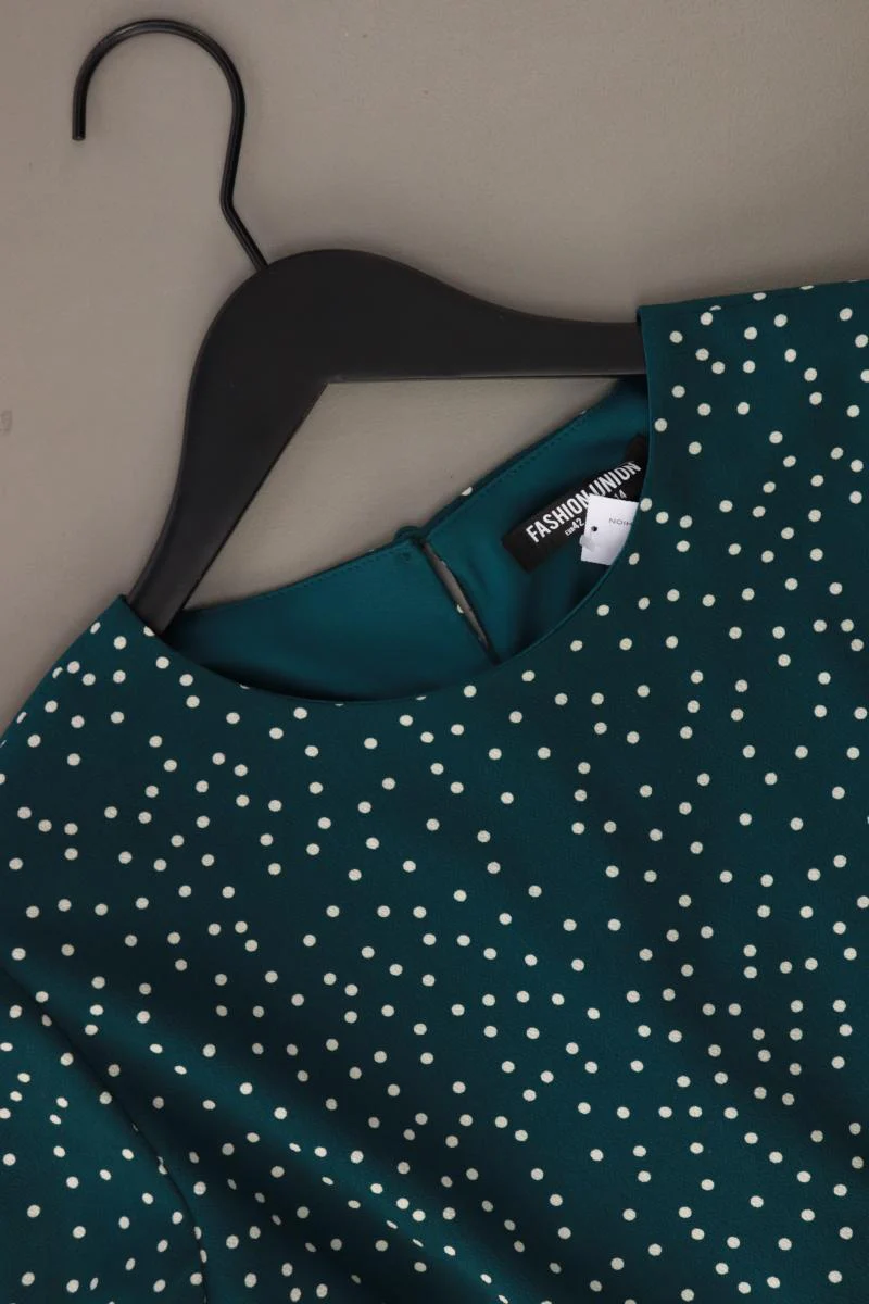 Fashion Union Kleid Gr. 42 gepunktet Langarm grün aus Polyester - Image 3