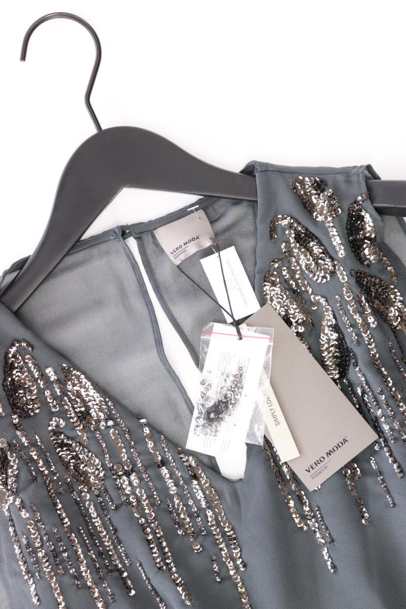 Vero Moda Chiffonkleid Gr. S neu mit Etikett Neupreis: 49,99€! Ärmellos grau - Image 3